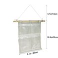 thumbnail image 4 of Bolsa organizadora de lino con 5 bolsillos para colgar en la pared o la puerta, 4 of 6