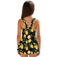 thumbnail image 2 of DISNIMO Lemon Printed Girls Swimsuit One Piece Swim Dress Beach Sleeveless Bathing Suit Soft Breathable Swimwear with Skirt, 2 of 8
