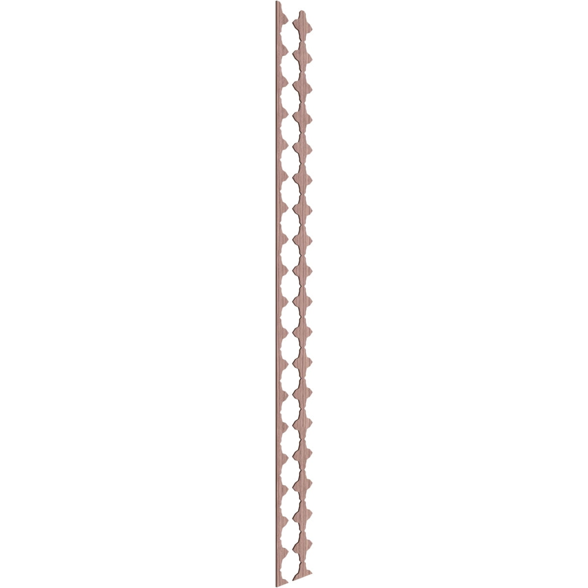 Ekena Millwork 94"H x 1/4"T Pandora Adjustable Wood Decorative Slat Wall Panel Kit, Walnut (contains 16 Slats + 1 Straight Edge Starter Slat)
