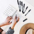 thumbnail image 4 of Liquid Ink Rollerball Pens, 12 Pack 0.5mm Stick Ballpoint Black Gel Pens for Adult Writing Note Taking School & Office Supplies, 4 of 5