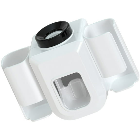 Soimiss Wall Mounted Toothpaste Dispenser White TPE Drainage Adults Bathroom Use 1Pcs