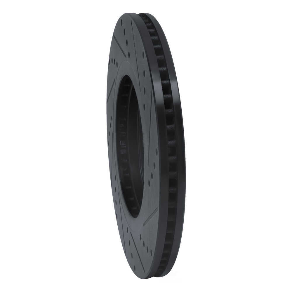 Dynamic Friction Company 633-67097L DFC Brake Rotor - Drilled And Slotted - Black