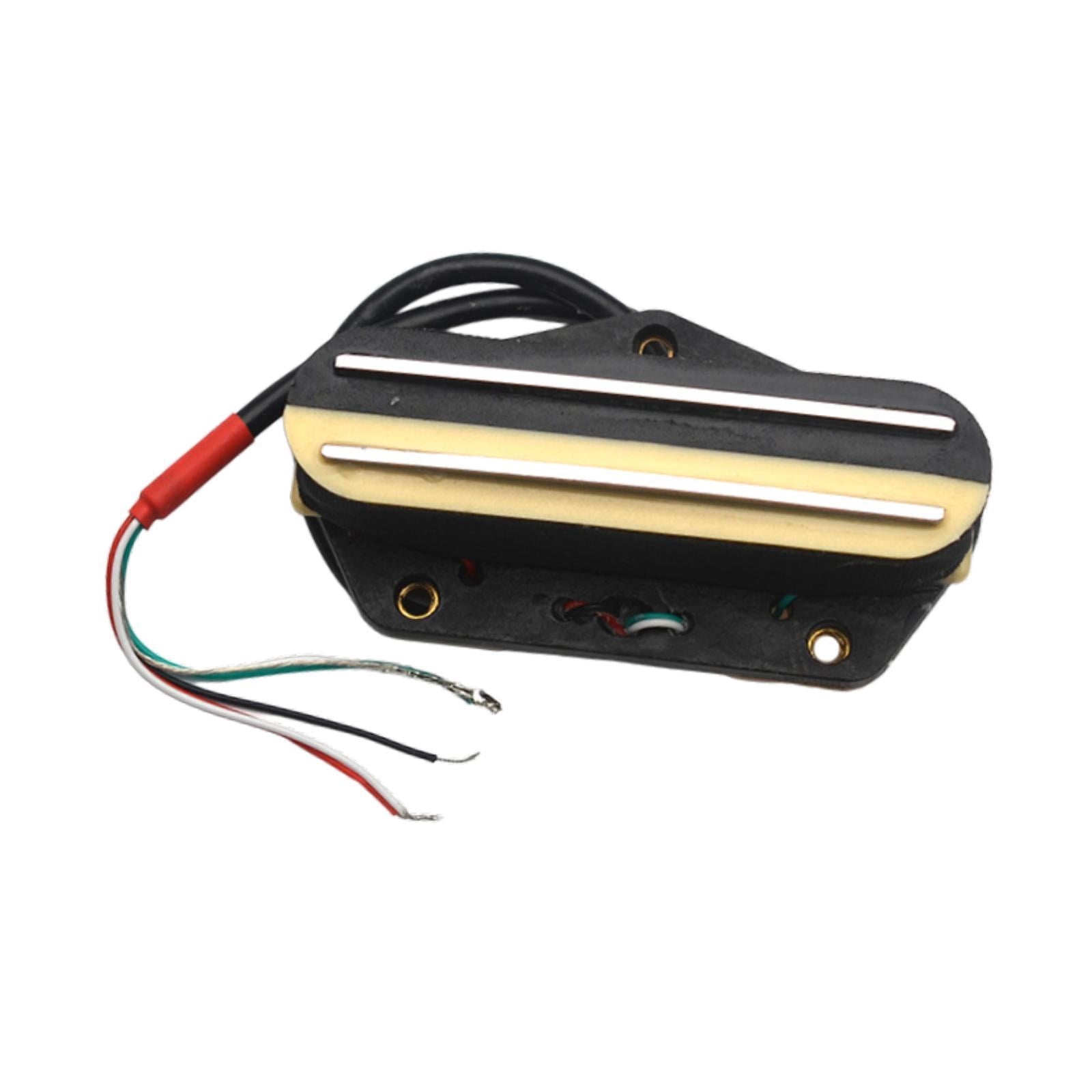 JWQFBC Electric Guitar Humbucker Bridge Pickup Double Rail Easy to Install Multipurpose Black Yellow 16K