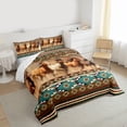 thumbnail image 3 of Feelyou 3D Rustic Horse Twin Comforter Sets, Hippie Boho Aztec Bedding Set, 2-Piece, 3 of 8