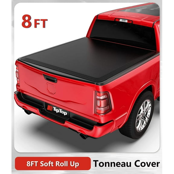 TIPTOP Soft Roll-Up Tonneau Cover Truck Bed For 1994-2018 Ram 1500 2500 3500 8ft Bed (96.3") w/o RamBox | 2019-2022 Classic Only | TP1 |