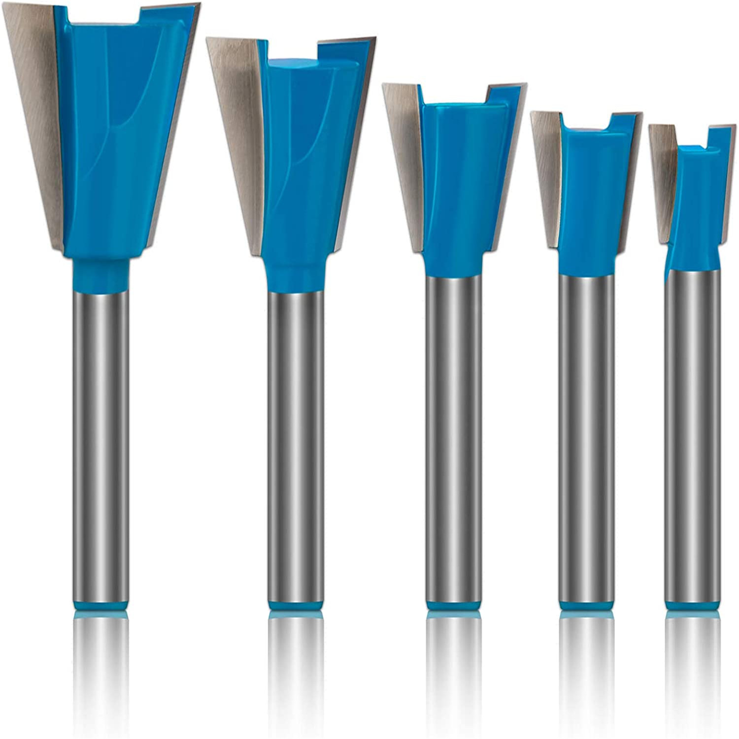 K Kwokker Dovetail Router Bit 1/4 Shank 1/4" 1/2" 3/8" 5/8" 3/4" Size