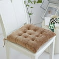 thumbnail image 3 of Hvmvliv Patio Outdoor Cushions(40x40x7cm) Squares Thicken Solid Velvet Cushion Office Home Soft Chair Sofa Pad Stool Cushion for All Seasons Khaki, 3 of 3