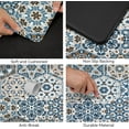 thumbnail image 6 of Blue Boho Kitchen Mats Set of 2 Cushioned Anti-Fatigue Kitchen Rugs Waterproof Kitchen Floor Rug Washable Comfort Standing Mat Kitchen Carpet Runner Rug for Sink Laundry,17.3x28+17.3x47 Inch, 6 of 6