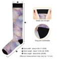 thumbnail image 3 of FORMRS Womens Knee High Socks Casual Long Thick Travel Daily Wear, 1 Pair, Purple Marble Pattern, 3 of 6