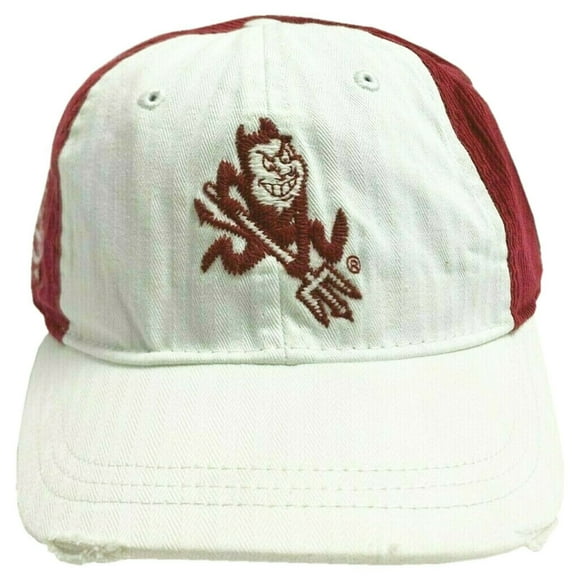 NCAA by Signatures Arizona State ASU Sun Devils Embroidered Short Bill Red Corduroy Strap-Back Hat