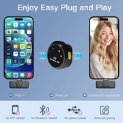 Wireless Lavalier Microphone Compatible for iPhone, Android Mini 2.4GHz Clip-On Mic with Noise Cancellation, 50m Range, 15H Battery, Plug & Play for Vlogging, YouTube, TikTok, Live Streaming