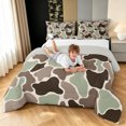 thumbnail image 3 of Manfei Farmhouse Camouflage Queen Comforter Set, Vintage Camo Comforter Sets Queen, Camo Multi, Gray Reversible, 3-Piece, 1 Comforter and 2 Pillowcases, 3 of 7
