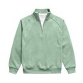 thumbnail image 5 of Men's Casual Loose Fit Sweatshirt with Raglan Stitching and Stand Collar Zipper, Relaxed Pullover for Everyday Wear and Outdoor Activities,Mint Green,2XL, 5 of 6