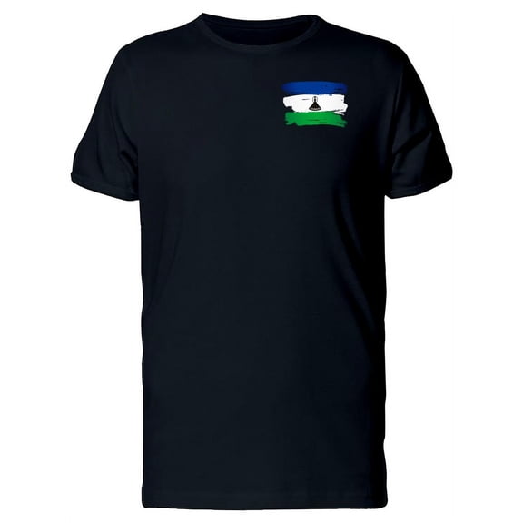 Grunge Pocket Flag Of Lesotho T-Shirt Men -Image by Shutterstock, Male Small