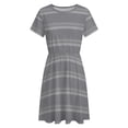 thumbnail image 4 of Silver Corrugated Iron Horizontal Sheets Dress Summer Street Style Dresses Female Short Sleeve Printed Sundress, 4 of 7