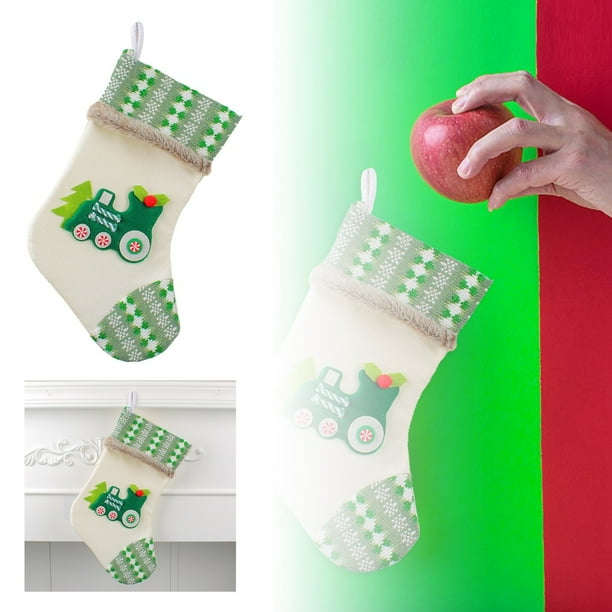 Bonita Bolsa De Caramelos Tren Navideño Calcetines Navideños Bolsa Para Árbol De Navidad Decoraciones Navideñas