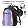 thumbnail image 2 of Wukai Rainbow Scales2 Travel Laptop Backpack: Business Water-Resistant Bag with USB Charging Port, Ideal College Backpack for Men & Women, 2 of 6