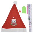thumbnail image 1 of Sombrero de Navidad, pintura de diamantes de imitación, bonito patrón de búho, herramientas completas, sombrero de Papá Noel con diamantes de imitación para regalo de decoración artesanal DIY, 1 of 14
