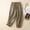 Khaki, variant on Women's Lace Embroidery Patchwork Trousers Summer Wide Legs Linen Pants Hollow Out Elastic Waist Harem Pant Women Casual Pants Beige L