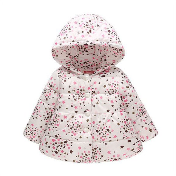 Baby Toddler Girls Winter Jackets Kids Coats Autumn Winter Outerwear Baby Girl Warm Down Butterfly Print Coats Newborn Clothes