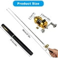thumbnail image 2 of Pocket Size Fishing Rod Telescopic Pen Fishing Rod Mini Pocket Foldable Fishing Rod Kit with Rotating Reel Combination Portable Fishing Rod Pen for Outdoor Fishing, 2 of 7