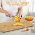 thumbnail image 3 of Bamboo Cutting Board, 30"x20" Extra Large Noodle Board with 4 Removable Feet, Juice Groove, Wooden Stove Top Covers for Electric Stove, Gas Burners, Counter Space, 3 of 8