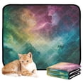 thumbnail image 2 of Qxltty Colorful Milky Way Cat litter Pads Pet Set of 2 Diaper Mats Center Anti-leakage Layer Absorbent Soft and Comfortable, 2 of 7