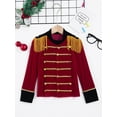 thumbnail image 4 of CHICTRY Veste de Maître de Cirque pour Garçons Enfants pour Fête de Carnaval Uniforme de Garde d'Équipe Halloween Rouge 6, 4 of 7