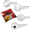 thumbnail image 6 of nygtbtfer Pack of 2 Beautiful Charming Watercolor Oil Painting Ink Red Poppy Retro  Throw Pillow Case Cushion Cover New Home Office Indoor Decorative  White, 6 of 7
