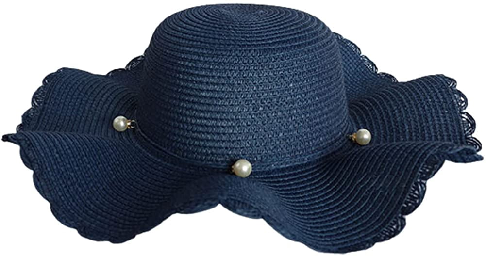 P5HAO Women's Straw Hat Foldable Wide 