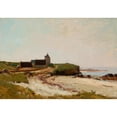 thumbnail image 2 of Henry Orne Ryder 14x11 Gold Ornate Wood Frame and Double Matted Museum Art Print Titled - The Ancient Mill by the Sea at Concarneau, Brittany, 2 of 4