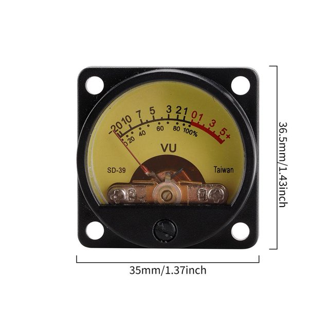 SD-39 Retroiluminación analógica 35 mm VU DB Medidor Amplificador de potencia Medidor de nivel de audio Sywqhk Para estrenar