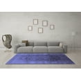 thumbnail image 3 of Ahgly Company Machine Washable Indoor Rectangle Oriental Blue Industrial Area Rugs, 5' x 8', 3 of 4