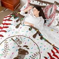 thumbnail image 5 of Erosebridal Brown Dripping Baseball Stitch & Batter Silhouette Graphic Twin Bedding Sets 7-Piece, Baseball Graphic Bedding Comforter Set for Boys And Girls Kids,Microfiber Bedroom Decor, 5 of 5
