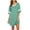 Mid Green, variant on Ekouaer Nightgowns for Women Bamboo Viscose Nightgown Short Sleeve Sleep Shirts V Neck Nightshirt Soft Sleepwear