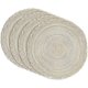 thumbnail image 1 of Round Woven Placemats, 4pcs, 14.8" Braided Woven Placemats, Attractive Kitchen Dcor Place Mats | Round Placemats as Table Mat | Cream - Braided Edge, 1 of 4