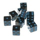 thumbnail image 5 of Juego de 10 dado estándar de 16 mm cuadrado opaco D6 de 6 caras negro con Pips azules Zulema Juego de dados de juego de mesa, 5 of 8