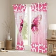 thumbnail image 3 of Manfei Safari Cheetah Blackout Curtain Set of 2,Pink Cartoon Butterfly,42x63 Inch, 3 of 6