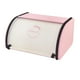 thumbnail image 5 of Panera de hierro, contenedor de almacenamiento de cocina con tapa enrollable, pan multiusos Blanco Rosa S, 5 of 9