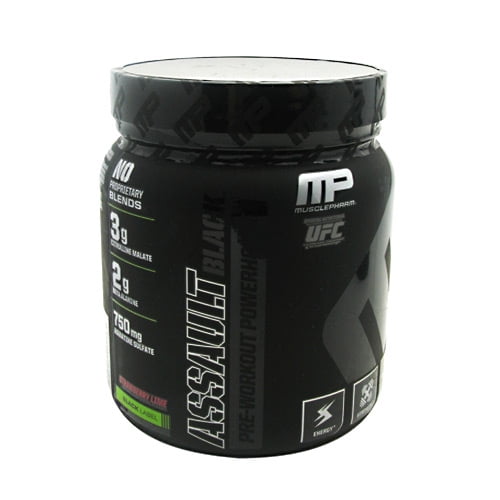 MusclePharm Assault Black Pre Workout Powder, Strawberry