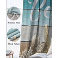 thumbnail image 3 of Starfish Kitchen Curtains Coastal Coral Ocean Turquoise Brown Wooden Cafe Short Curtains for Bathroom Blackout Window Curtain Grommet Small Window Treatment Drapes for Bedroom Living Room 42"x45"x2, 3 of 9