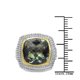 thumbnail image 3 of 6.31 Carat Genuine Green Amethyst & White Diamond .925 Sterling Silver Ring QJ Model, 3 of 3