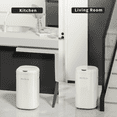 thumbnail image 4 of MRBIN Adsorption Metal Kitchen Motion Sensor Trash Can Removable, 30L / 7.9gal Automatic Absorbing Bag Lidded Garbage Bin with Wheels, Commercial Waste Basket for Office and Bedroom, Bathroom, White, 4 of 9