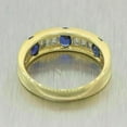 thumbnail image 3 of Oval Cut Blue Sapphire Women's Engagement Wedding Ring 14k Yellow Gold Plated, 3 of 5
