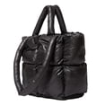 thumbnail image 2 of Bolsa de tela acolchada, Bolsos de mano de diseño elegantes y de lujo con relleno de algodón para mujer, bolso de hombro acolchado suave para el invierno. NEGRO, 2 of 4