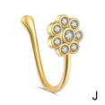thumbnail image 1 of Jewelry Non-Piercing U-Shaped Nose Clip Micro-Inlaid Zircon Heart Fishtail Crown Nose Stud, 1 of 1