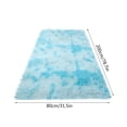 thumbnail image 4 of AuroraX Ultra Soft Bedroom Area Rug Blue Non-Slip Backing Plush Shaggy Bathroom Rug 31x78 Inch Contemporary Tie-Dye, 4 of 5