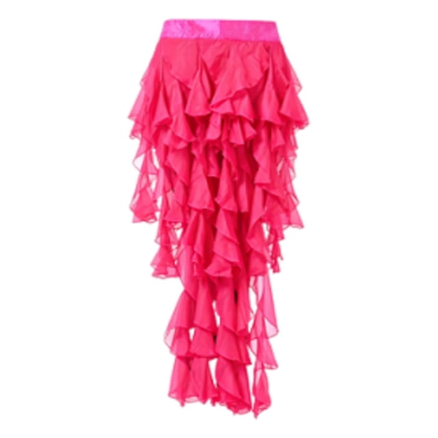 Pañuelo de cadera para danza del vientre para mujer, falda de cintura para danza del vientre, cinturón de cadera con borlas Rojo rosa