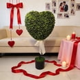 thumbnail image 6 of Artificial Heart-Shaped Topiary for Decorating Entryways, Patios, and Interiors with Plastic Foliage and Low Maintenance, 6 of 9