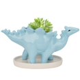 thumbnail image 1 of Maceta de cerámica de dinosaurio, macetas suculentas con contenedor de cactus, macetas suculentas de macetas, macetas suculentas para macetas, de color verde Feliz Sencillez, 1 of 5